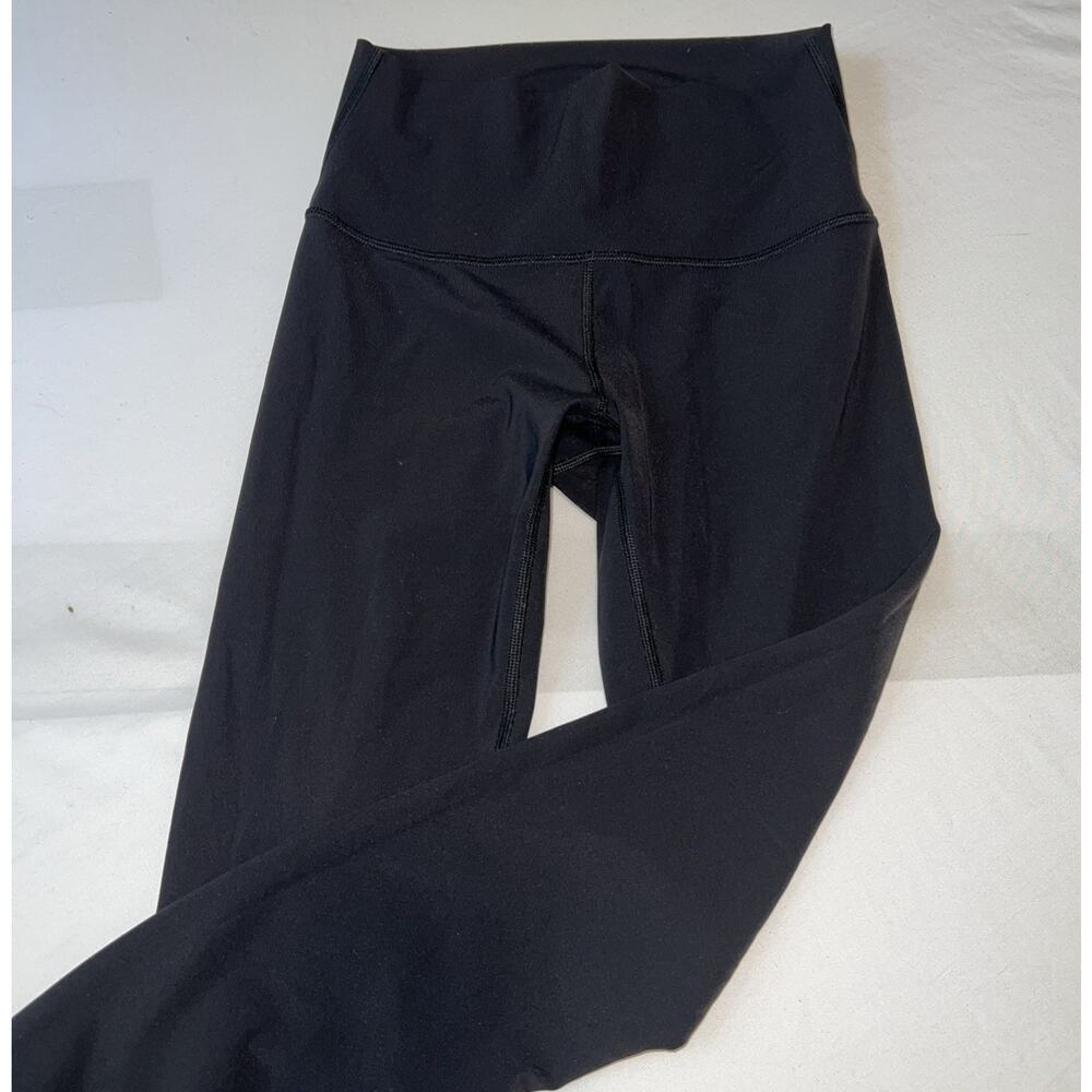 Lululemon Black Ankle Leggings Size S Stretch Yoga Nylon Polyester Athleisure - Picture 2 of 5